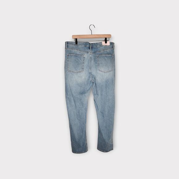 Rachel Parcell Womens Girlfriend Jeans 34 Light Wash Distressed Relaxed Fit - Picture 5 of 7